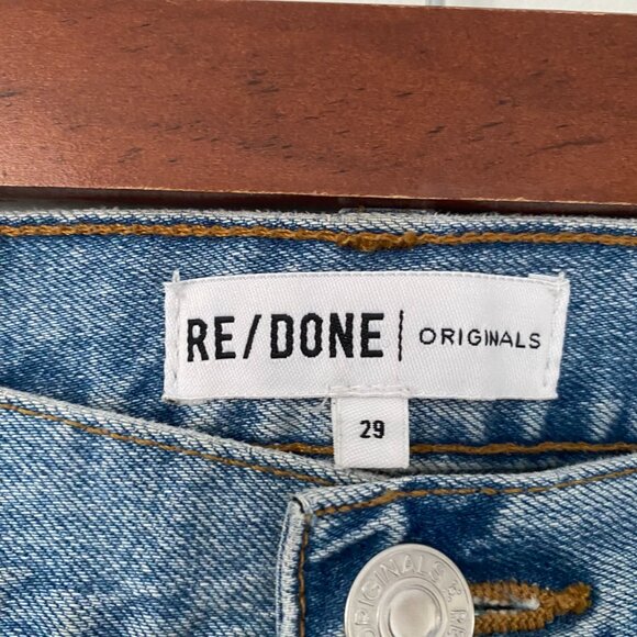 Re/Done Originals Straight Skinny Jeans Light Wash - Picture 6 of 16